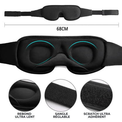 COPIE Masque de Sommeil 3D Ergonomique – Mousse à Mémoire de Forme SOMNIKA   VENITHY