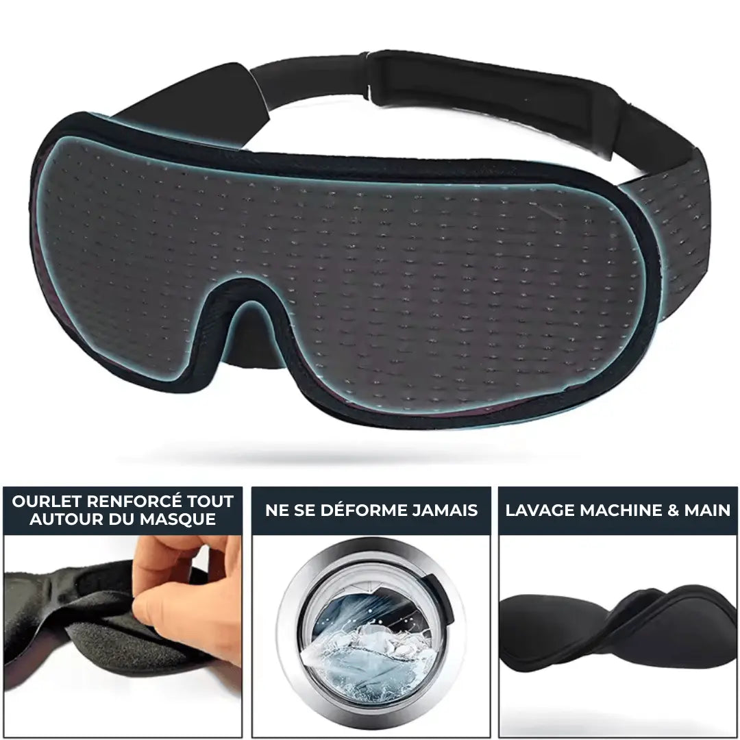 COPIE Masque de Sommeil 3D Ergonomique – Mousse à Mémoire de Forme SOMNIKA   VENITHY