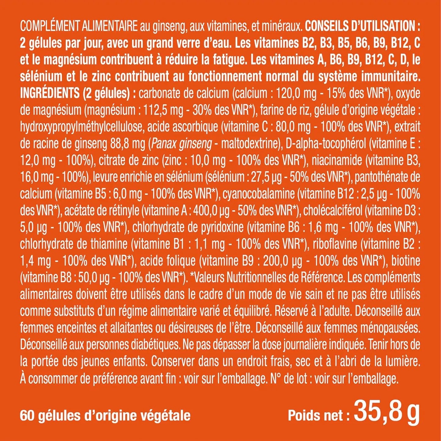 Multivitamines et Minéraux NUTRIMEA   VENITHY