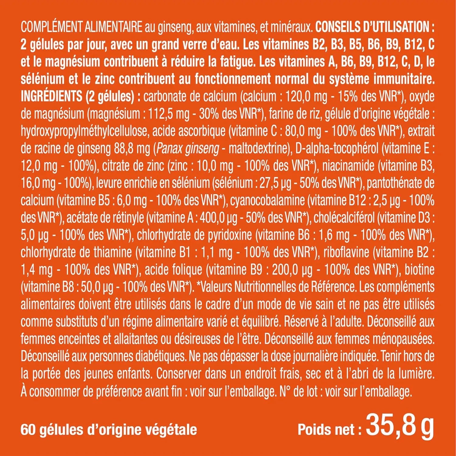 Multivitamines et Minéraux NUTRIMEA   VENITHY