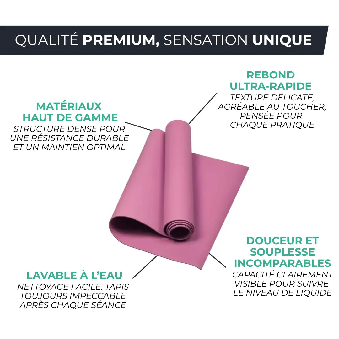 COPIE Tapis de Yoga Pliable 4mm Antidérapant – 173x60cm VENITHY   VENITHY