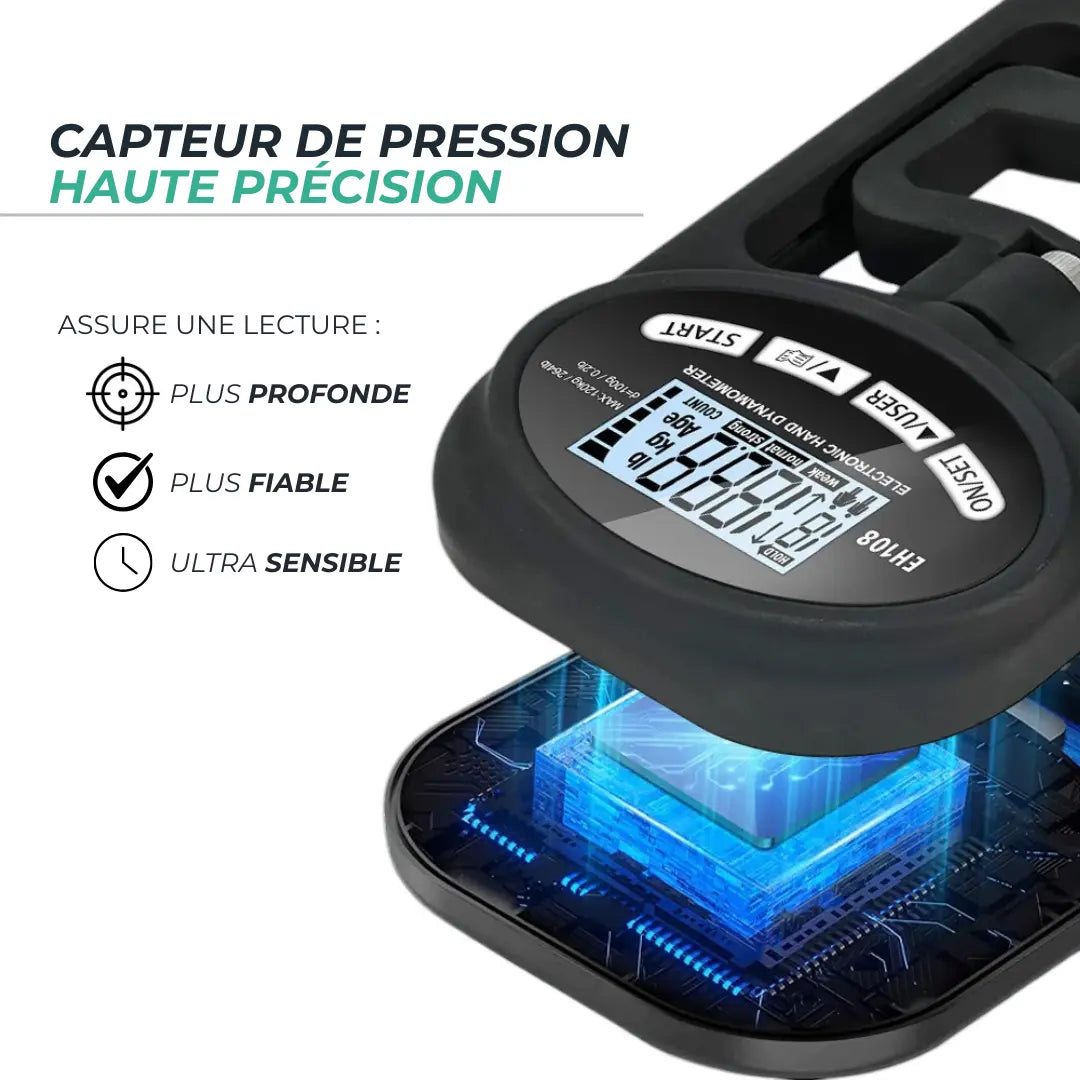 Testeur de Force de Préhension Digital – Dynamomètre 120 kg Haute Précision VENITHY   VENITHY