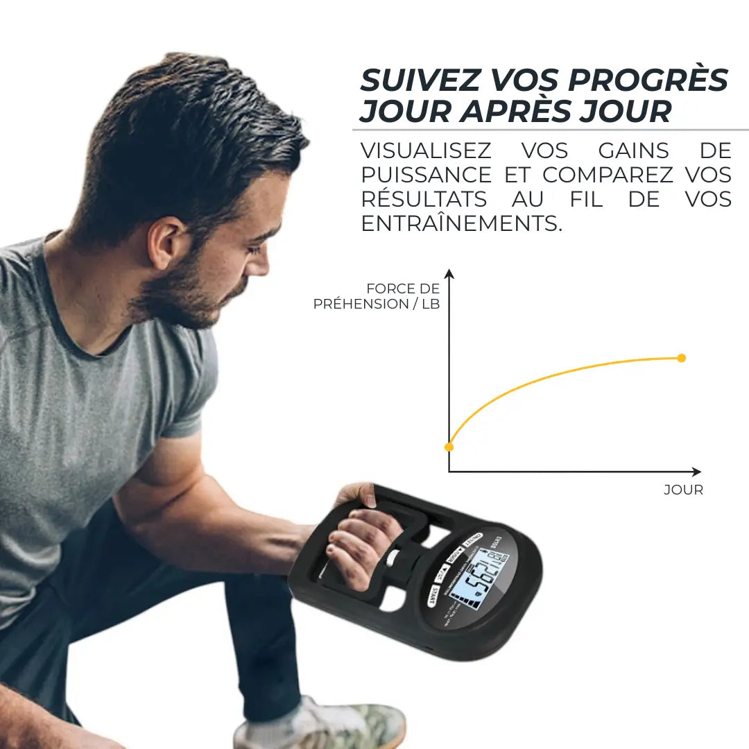 Testeur de Force de Préhension Digital – Dynamomètre 120 kg Haute Précision VENITHY   VENITHY