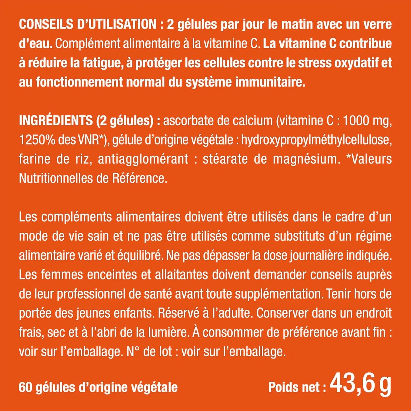 Vitamine C 1000 mg NUTRIMEA   VENITHY