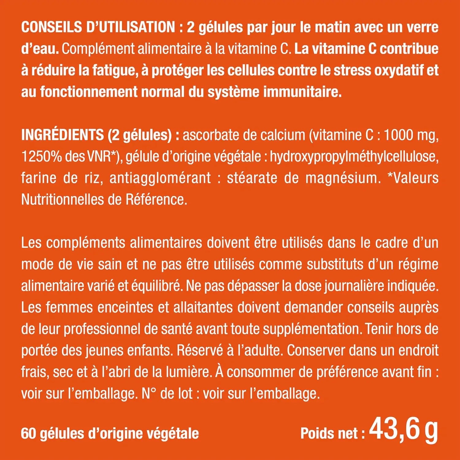Vitamine C 1000 mg NUTRIMEA   VENITHY
