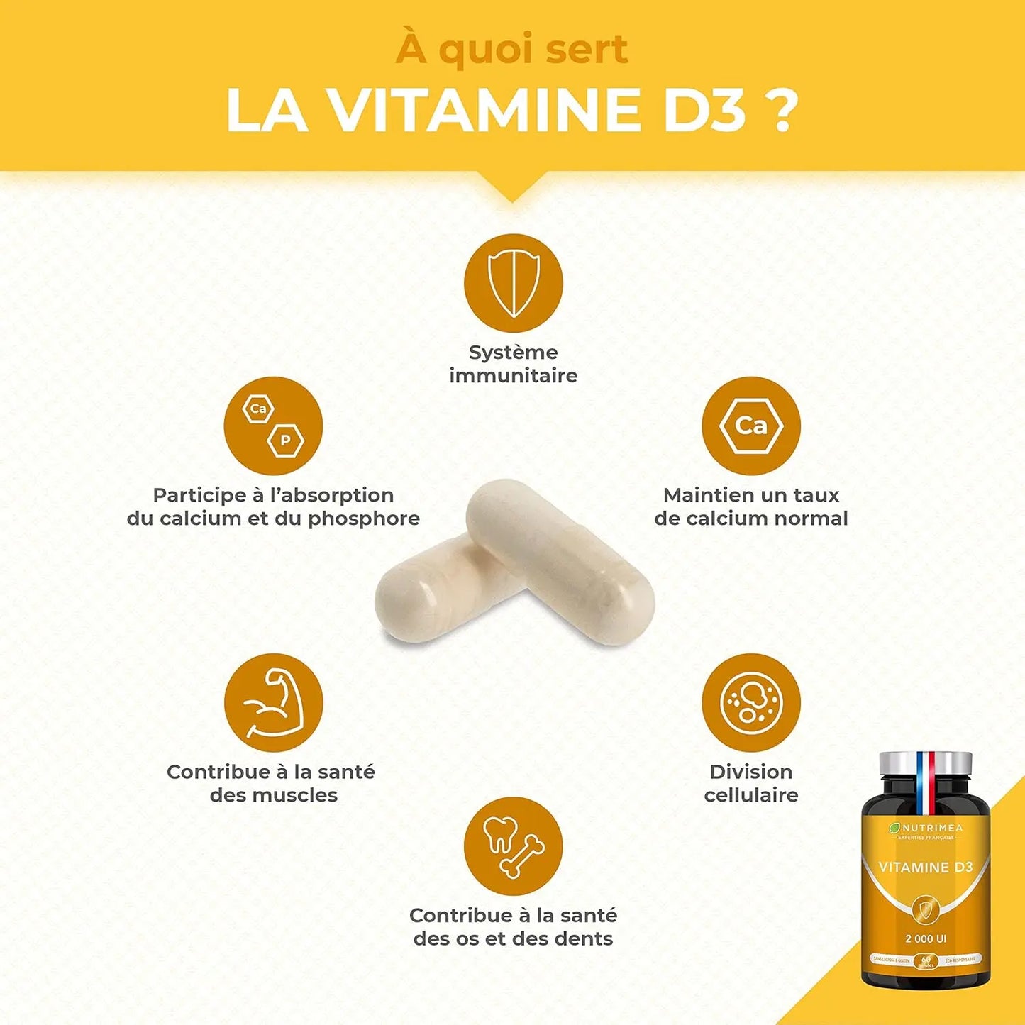 Vitamine D3 2000 UI NUTRIMEA   VENITHY