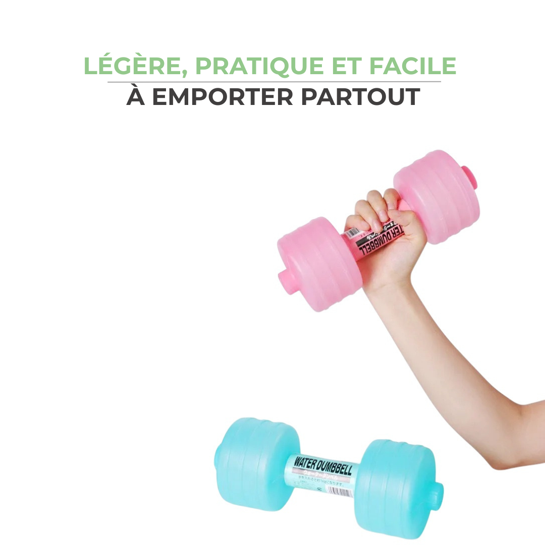 Haltères Aquatiques - Ajustables par Eau, Légères & Polyvalentes pour Fitness Féminin IRONIX   VENITHY